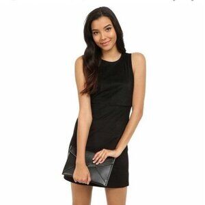 ONLY Frankie Faux Suede Mini Dress – Black, Size 8 (EU 40) – Sleeveless Bodycon